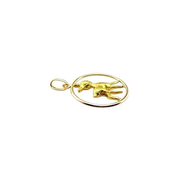 18 Karat Yellow Gold Baby Dear Pendant #23079 - Picture 3 of 9